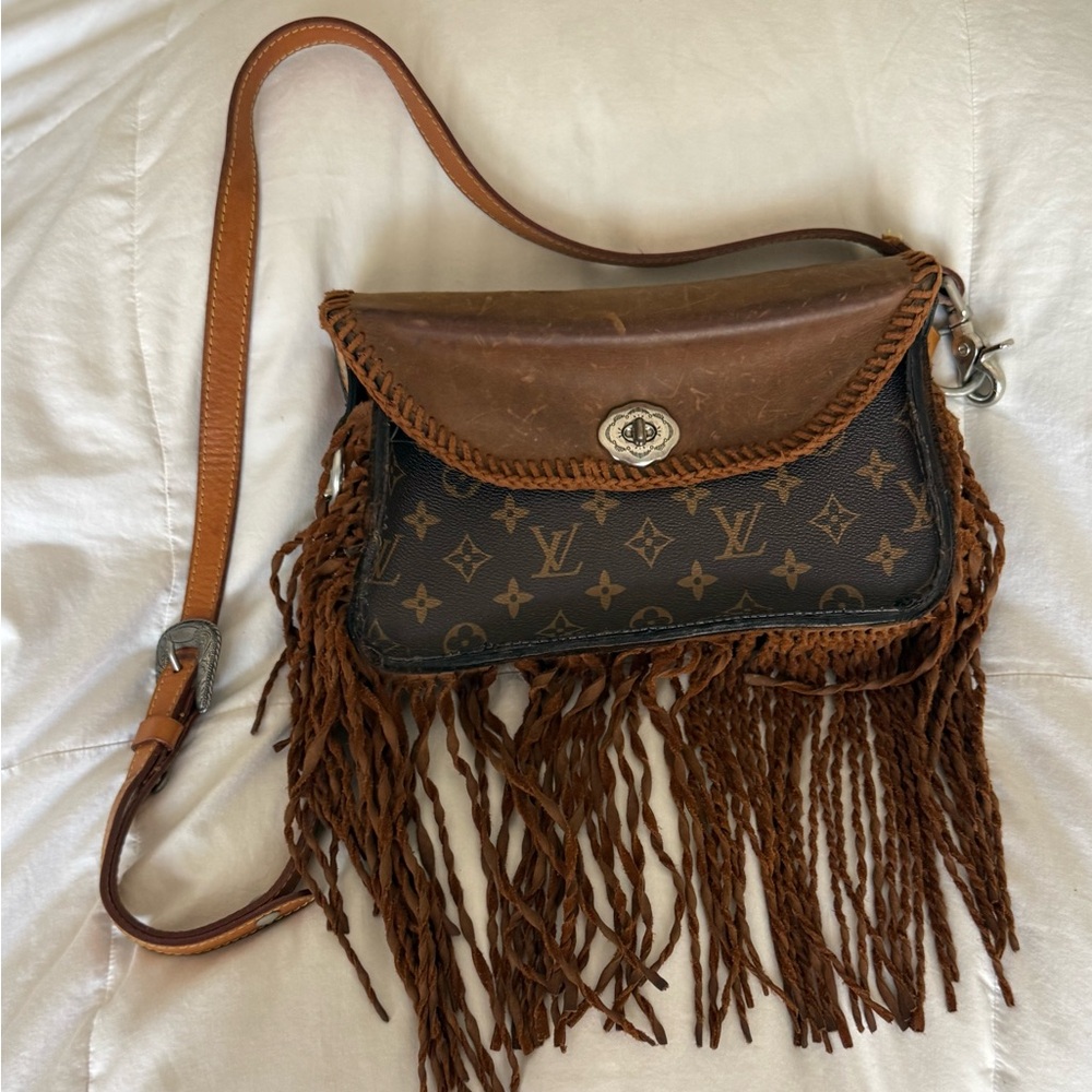 Brown Fringe Crossbody Bag